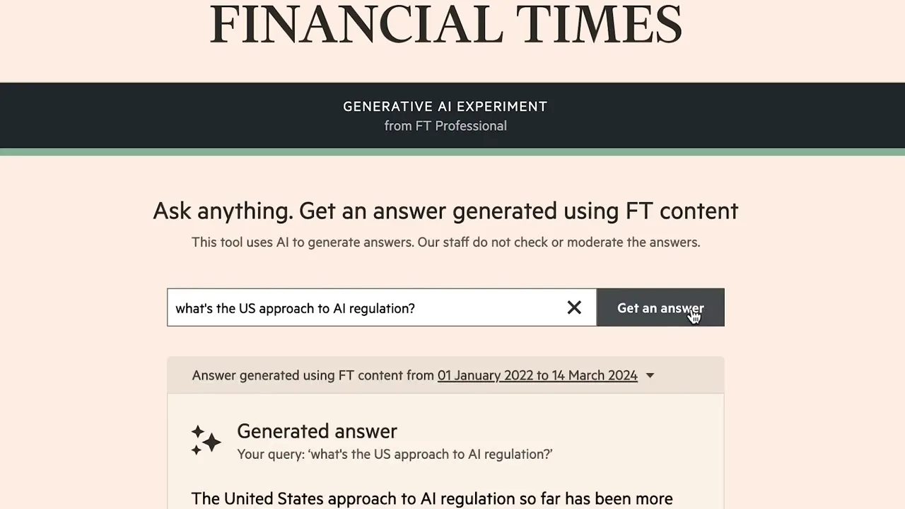 Financial Times yeni yapay zeka chatbot’u Ask FT’yi tanıttı