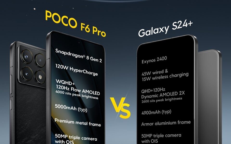 POCO F6 Pro ve Samsung Galaxy S24+ karşılaştırması geldi